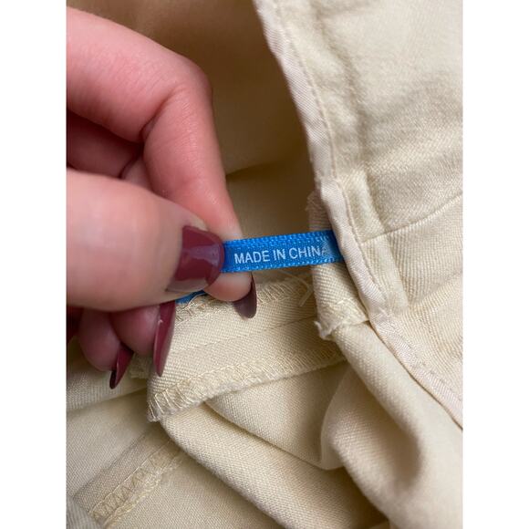 J. McLaughlin NWOT Cotton Mini Skirt Womens Size‎ 10 Cream Preppy Fall - Picture 7 of 9